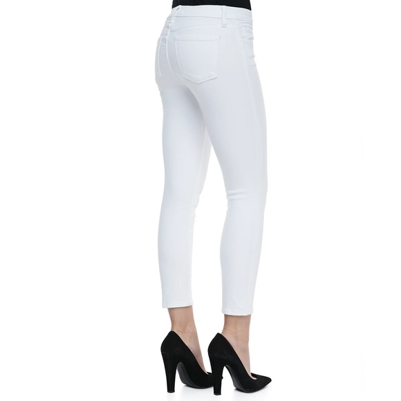 J Brand 835 Mid-Rise Cropped Skinny Jeans in Blanc White sz 32 - Picture 3 of 9